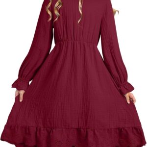 blibean Tween Girls Cotton Dresses High Low Hem Size 6-15 Years