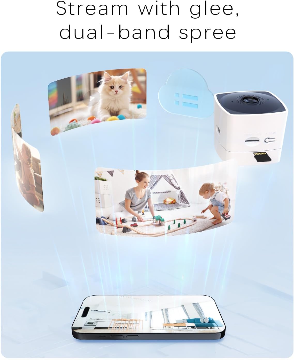 blurams Cameras for Home Security 5GHz, 2K Indoor Camera, Pet Camera with Phone App, AI Motion Detection, 2-Way Audio, Compatible with Alexa&Google Assistant, 4-Pack - Image 6