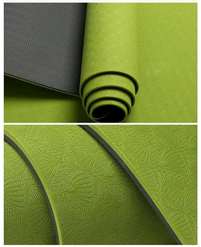 LLLSSS TPE Non-slip Yoga Mat Pad 72 X 24'' Anti-tear Exercise Workout Mat for Gym Home Pilates Fitness(Gray) - Image 5