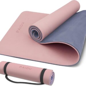 Yoga Mat Non Slip Anti-tear,extra thick-2/5 inch（10MM）High Resiliency Professional POE Yoga Mats for Women Men Kids,72″x24″inch,Workout, Yoga, Pilates and Floor Exercise, with Carrier Strap
