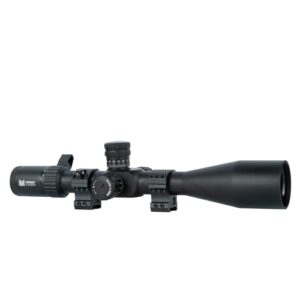 Monstrum Hornet 6-24×50 FFP Rifle Scope | Includes Zero Stop, Bubble Level Scope Rings, and Detachable Sunshade | MIL Reticle