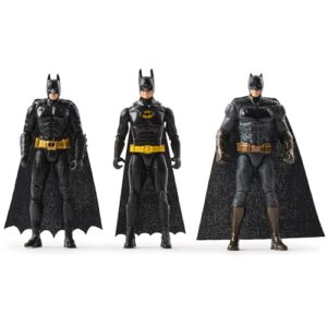 DC Comics, Batman 85th Special Edition Batman Action Figures 3-Pack, 4-inch, 85th Anniversary Collectible Kids Toys for Boys and Girls Ages 3 and Up