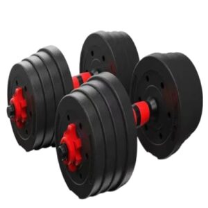 HAMEXLN Dumbells Dumbbell Men’s Fitness Equipment Home Fitness Combination Adjustable Weight Pair Of Rubber-coated Dumbbells Dumbell Set, 80kg, Red