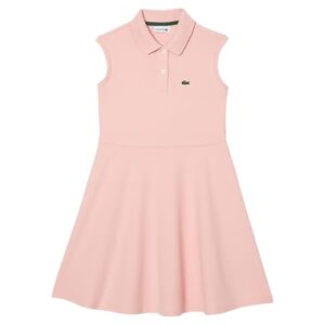 Lacoste Girl’s Sleeveless Polo Dress with Skirt Pleating, EJ5297-KF9-12YR