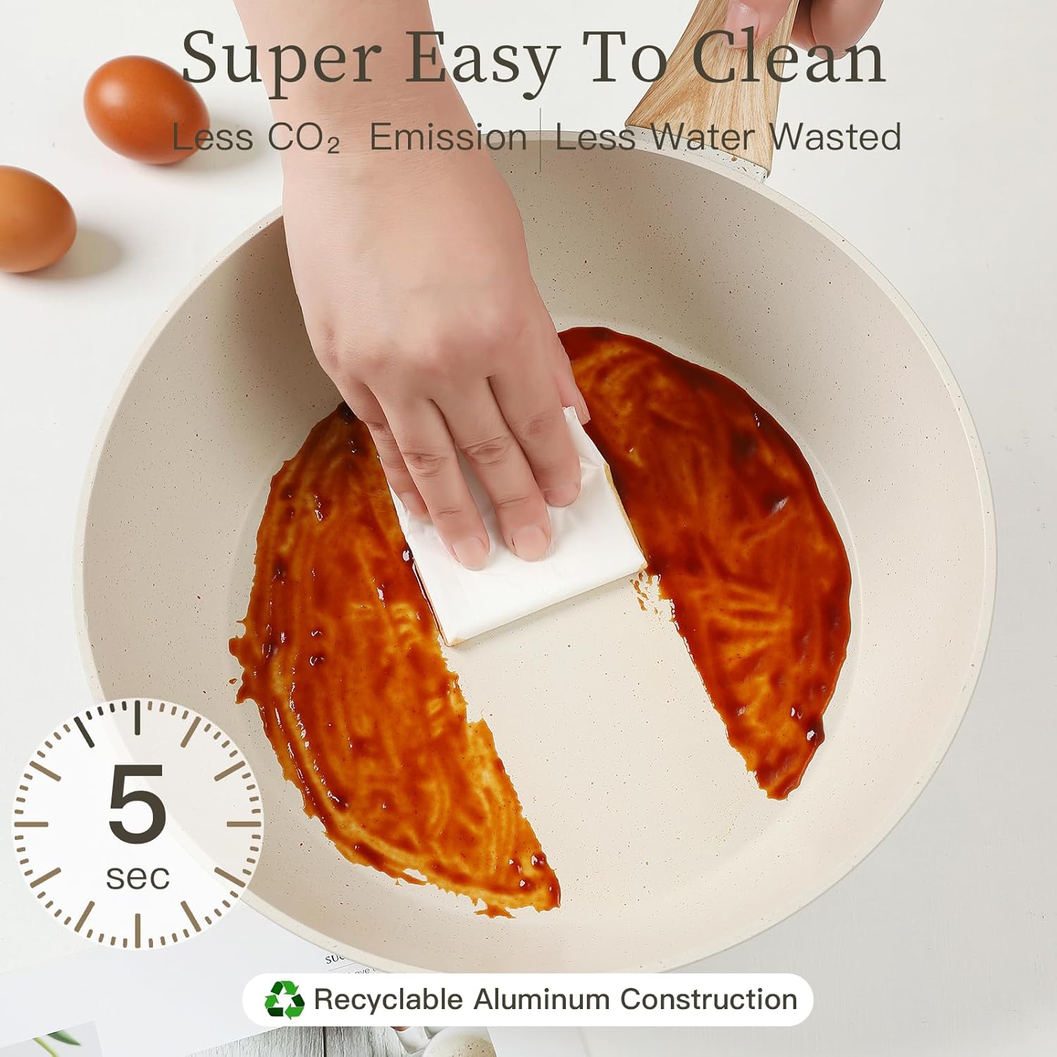 16PCS Pots and Pans Set Non Stick Cookware Set Nonstick with Cooking Set - Image 6