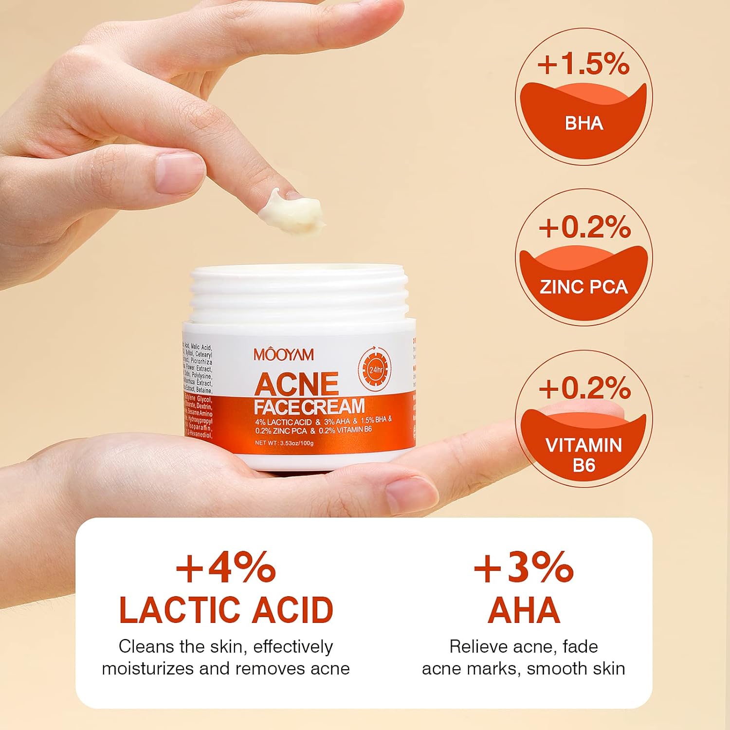 Acne Treatment for Face for Hormonal Cystic Stubborn Acne Cream for Sensitive Skin Teens Adults Women Men Spot Pimple Butt Control Rapid Clearing Breakout Overnight Face Blemish Treatment - Image 9