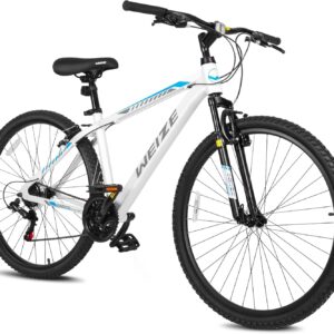 WEIZE Hardtail Mountain Bike, 29 Inch Wheels Outdoor Cycling Bike, 21-Speed Trigger Shifter, Aluminum Frame for Men and Women, Comfort Saddle, MTB Bicycle with Suspension Fork