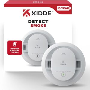 Kidde Smoke Detector, 10-Year Battery Powered, LED Warning Light Indicators