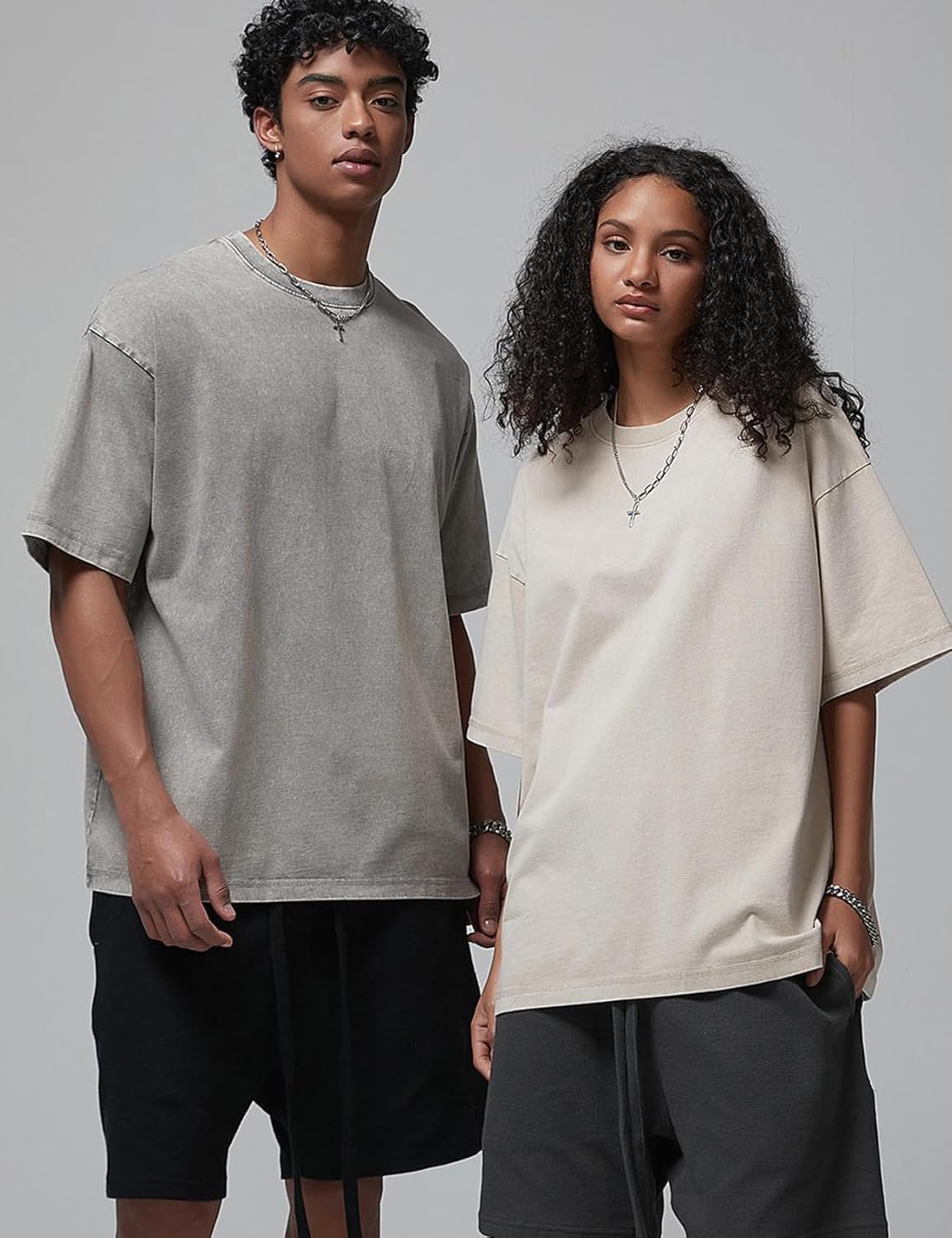 Arssm 3 Pack Men Oversized T Shirts Vintage Tee Loose Fit Short Sleeve Casual Streetwear Baggy Washed Unisex Tops - Image 4