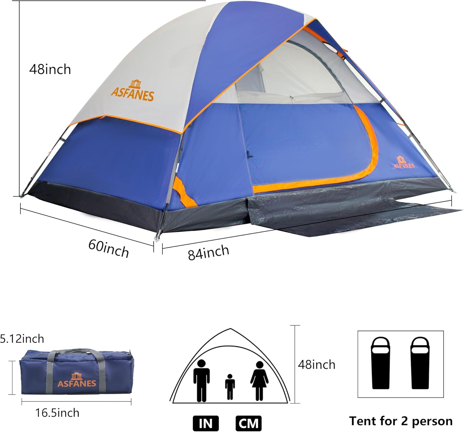 2-12 Person Tents for Camping Waterproof, Backpack Double Layer Tents, Perfect Picnics, Fishing and Backyard Camping - Image 4