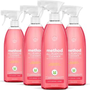 Method All-Purpose Cleaner Spray, Pink Grapefruit, Perfect for Most Counters, Tiles and More, 28 Fl Oz, (Pack of 4)