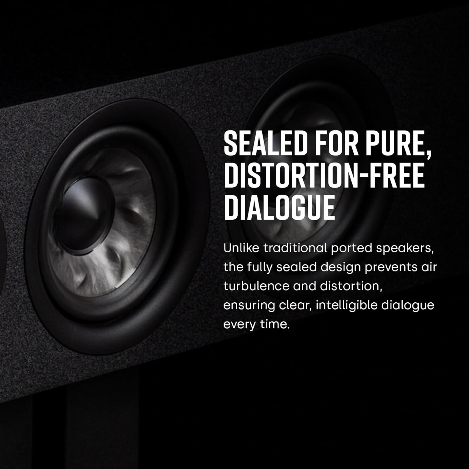 Polk Audio Reserve Series R350 Slim Center Channel Loudspeaker, Doubles as L/R Surround Speaker, 1" Pinnacle Tweeter & Four 4" Turbine Woofers, Dolby Atmos & IMAX Enhanced, Home Stereo Speakers, Black - Image 7
