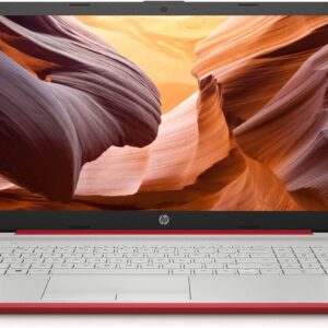 HP 2023 15” HD IPS Laptop, Windows 11, Intel Pentium 4-Core Processor Up to 2.70GHz, 8GB RAM, 128GB SSD, HDMI, Super-Fast 6th Gen WiFi, Dale Red (Renewed)