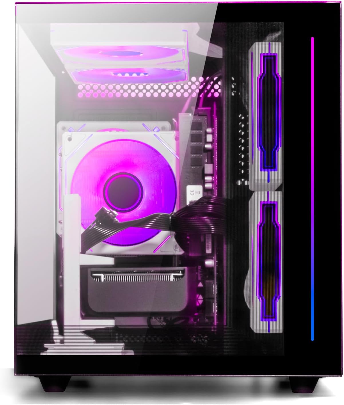 Gaming PC Desktop Ryzen 7 5700X, GeForce RTX 5060, 32G DDR4 RAM, 1TB NVME SSD, Prebuilt Tower Computer for Gaming, Home and Office (Black) - Image 3