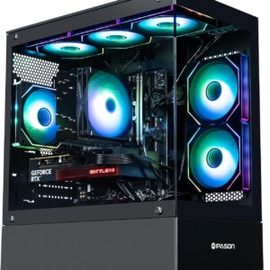 IPASON Gaming Desktop PC Ryzen5 9600X,Geforce RTX 5060 8G,B650M,16GB DDR5,1TB NVMe,650W Gold PSU,Wi-Fi,6 Copper Tube Air coolerCooler,ARGB Fans Windows 11 Prebuilt Gaming Pc New Computer