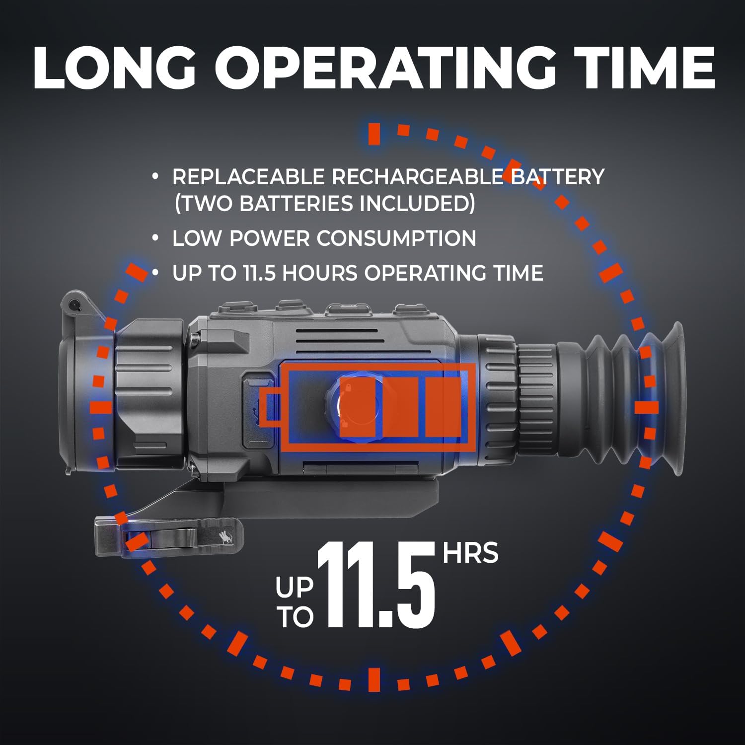 AGM Global Vision Rattler V2 Thermal Imaging Rifle Scope for Hunting. High Resolution Thermal Scope with High Sensitivity Thermal Optics IR Vision riflescope. Waterproof & Durable Design - Image 9