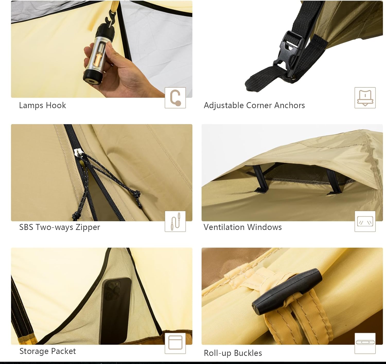 BISINNA 4 Season Tent for Backpacking Winter Tents 2 Person Lightweight Cold Weather Tents Waterproof Double Layer All Season Tent Aluminum Alloy Poles Easy Set Up for Camping, Hiking, Outdoor - Image 5