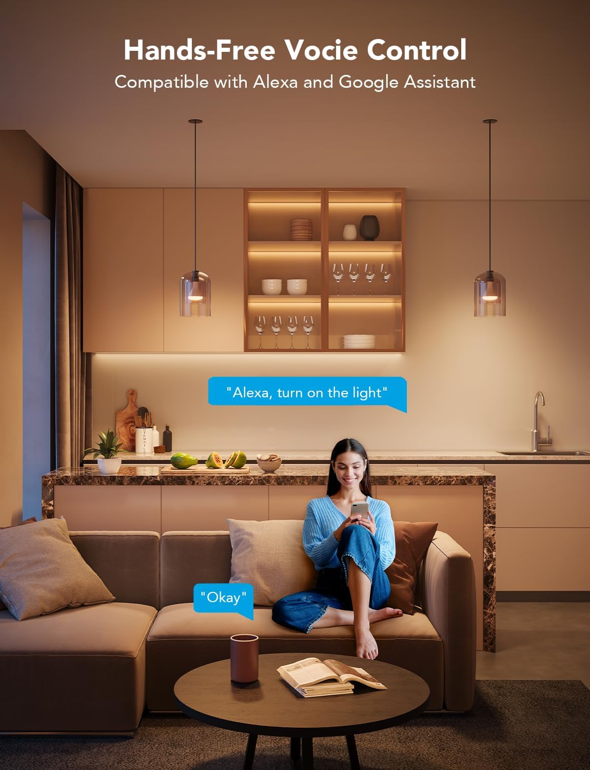 Govee Smart Light Bulbs, 1200 Lumens Dimmable BR30 Bulbs, RGBWW Color Changing Light Bulbs, WiFi & Bluetooth LED Bulbs, 16 Million Colors, Music Sync, Compatible with Alexa, Google Assistant, 6 Pack - Image 4