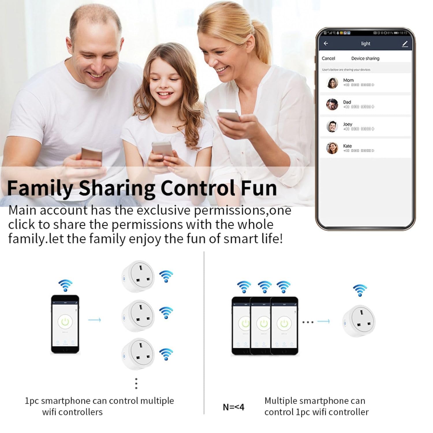 WiFi Smart Plug | Compatible with Alexa & Google Home | WiFi Outlet for Remote Control & Timer and Schedule Function | No Hub Required | Safety Certified (2Pack) - Image 5