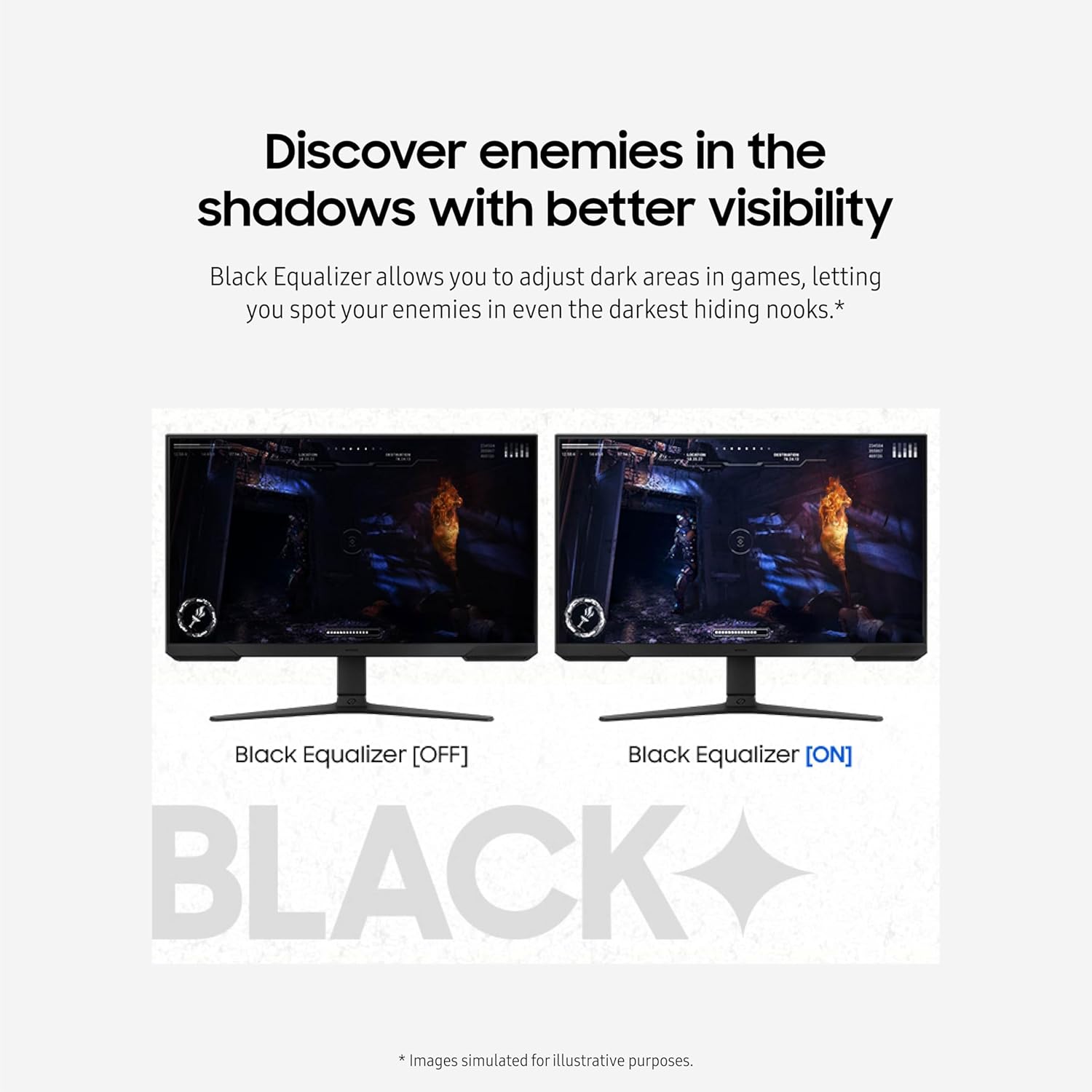 Samsung 24-Inch Odyssey G3 (G30D) Series FHD Gaming Monitor, 1ms, 180Hz, AMD FreeSync, Adjustable Stand, Black Equalizer, Virtual Aim Point, Eye Saver Mode, Flicker-Free, LS24DG302ENXZA - Image 6