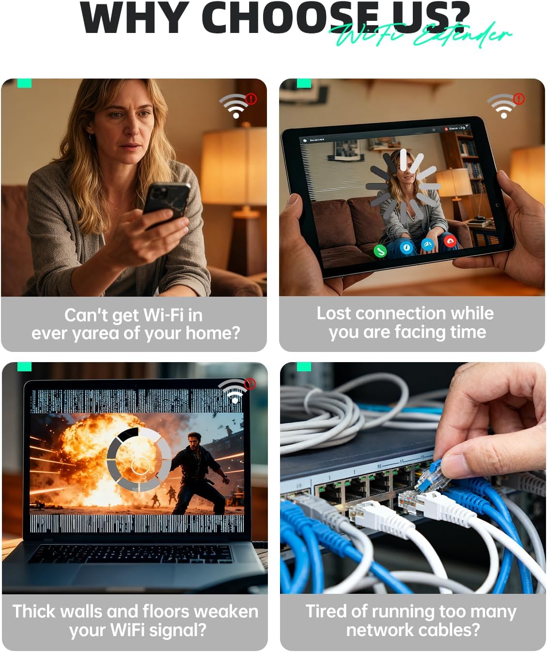 2025 WiFi Extenders Signal Booster for Home Long Range Up to 9800 sq. ft & 40 Devices, WiFi Extender Signal Booster, Quick Setup-Medium, Internet Repeater, WiFi Extender - Image 7