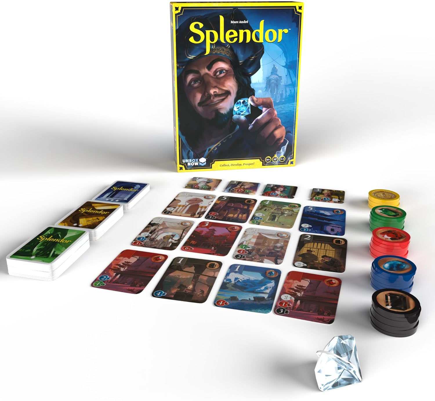 Asmodee Splendor Board Game - Master The Art of Wealth and Prestige! - Engaging Gem Mining Strategy Game for Kids & Adults, Ages 10+, 2-4 Players, 30 Min Playtime - Image 4