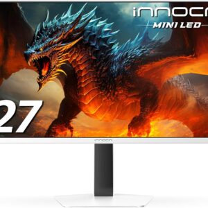 INNOCN 27″ 2K QHD 2560 x 1440P 320Hz Monitor, Gaming Console Ready, Mini-LED Precisely Dimming, Monitor for Mac, HDR1000, 1ms, MPCS/ULL, FPS, HDMI 2.1, DP, Speaker, Pivot Adjustable Stand – GA27T1M