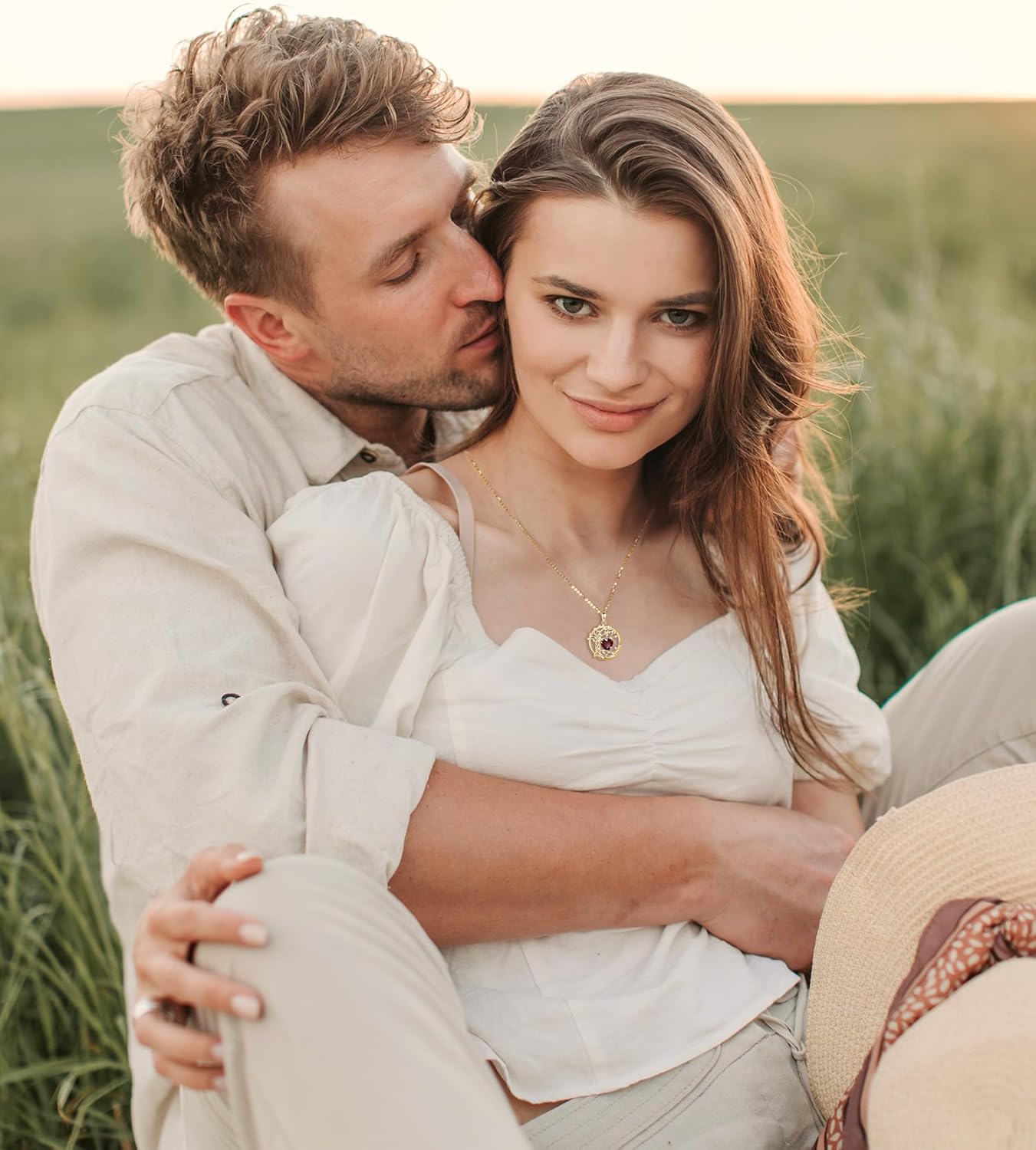 FANCIME Tree of life Birthstone necklace Sterling Silver Pendant Birthstone Necklace Gemstone Anniversary Birthday Jewelry Christmas Gifts for Mom Her Wife - Image 5