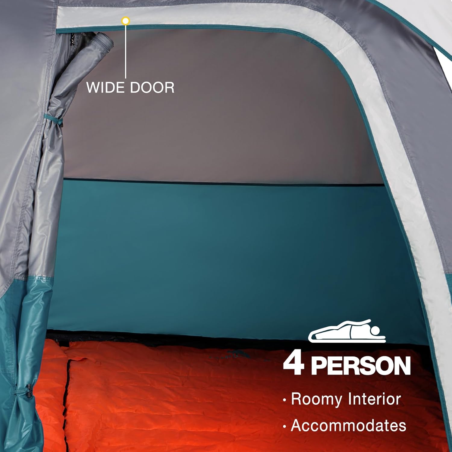 CAMEL CROWN 4/6 Person Tent Waterproof Lightweight Portable Backpacking Tent for Outdoor Camping Hiking - Image 9