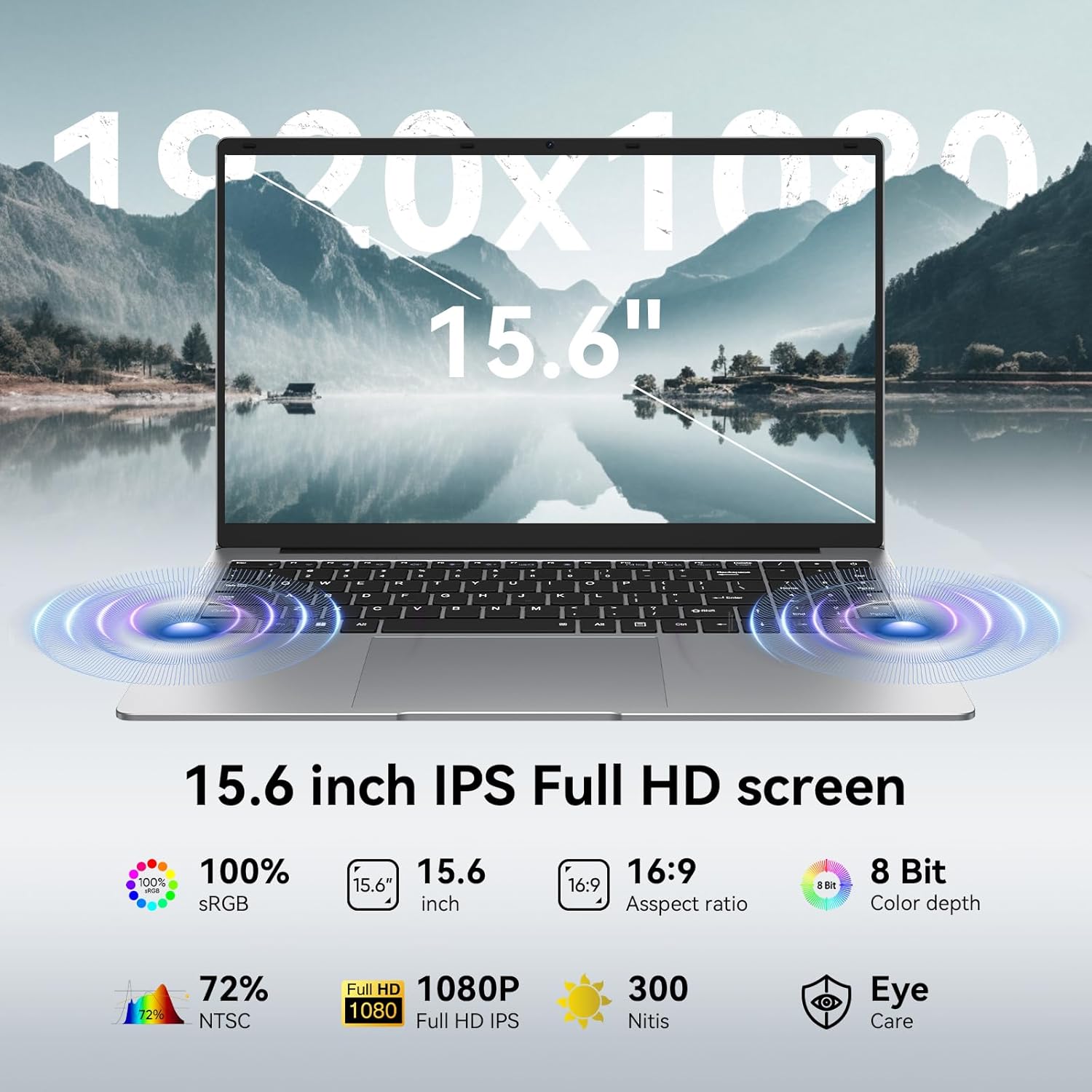 15.6" FHD Laptop, 12GB RAM 256GB SSD, Intel Celeron N4000, Win 11 Essential Laptop Computer for Student Online Class, Home, Netflix,Lightweight & Portable, Long Battery Life - Image 4