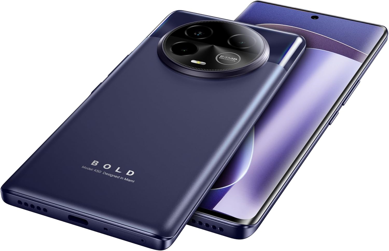 BLU | Bold K50 | 5G| 2024 | 3-Day Battery | Unlocked | 6.7” FHD+ 3D AMOLED | 256/8GB | Triple 64MP Camera | US Version | US Warranty | Purple - Image 4