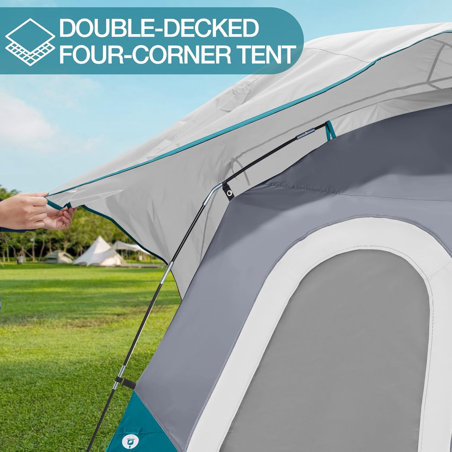 CAMEL CROWN 4/6 Person Tent Waterproof Lightweight Portable Backpacking Tent for Outdoor Camping Hiking - Image 3