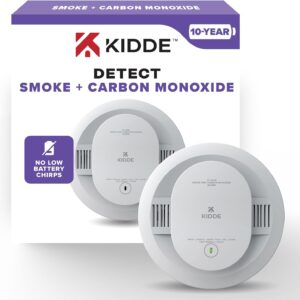 Kidde Smoke & Carbon Monoxide Detector, 10-Year Battery Powered, LED Warning Light Indicators, 30CUD10