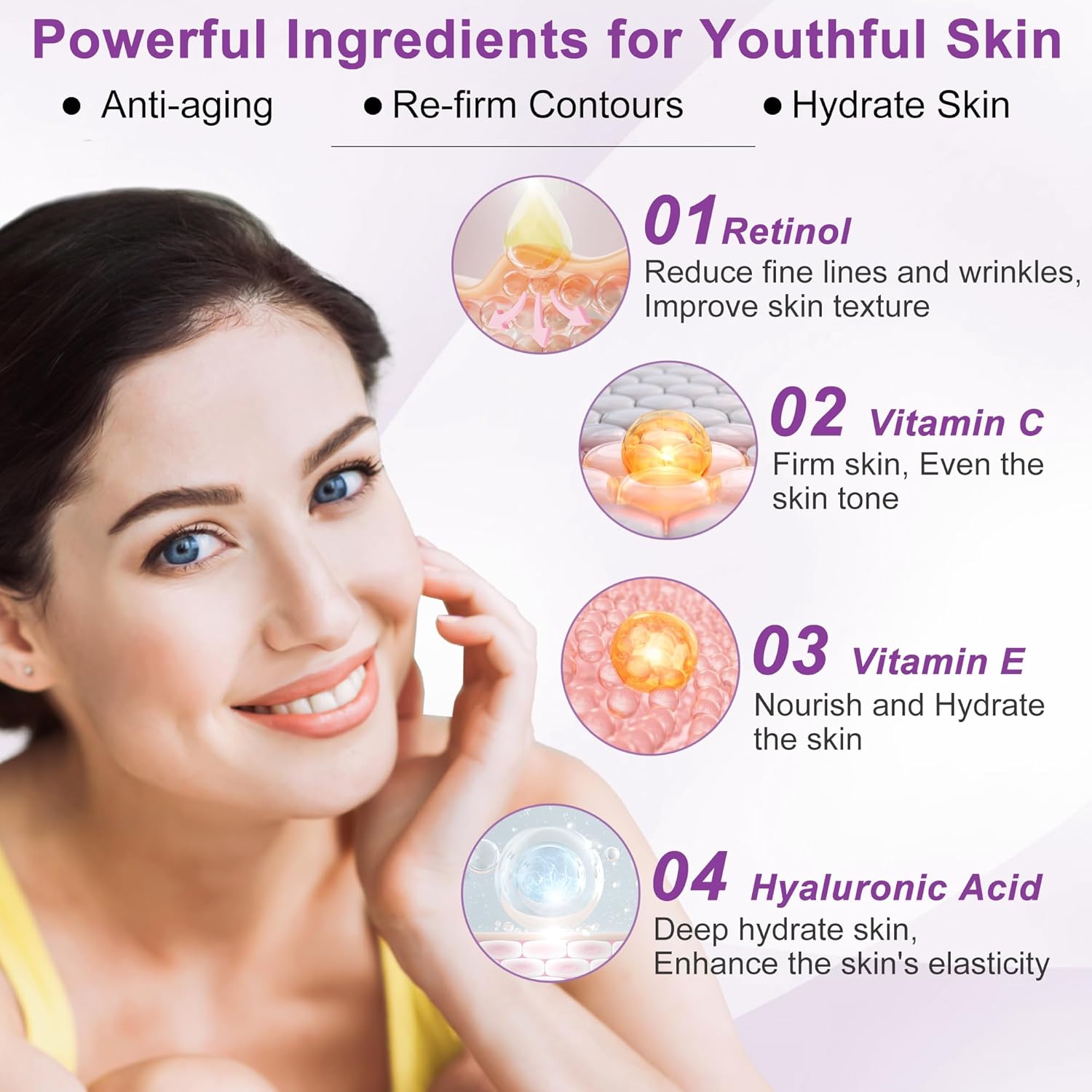 Skin Care Set,Anti-aging Beauty Gift Sets for Women Teens Girls,4 Pcs Gentle Facial Skin Care Kit with Cleanser, Toner,Serum, Face Cream Travel Skincare Kit,TSA-friendly Face Care Stocking Stuffers - Image 2