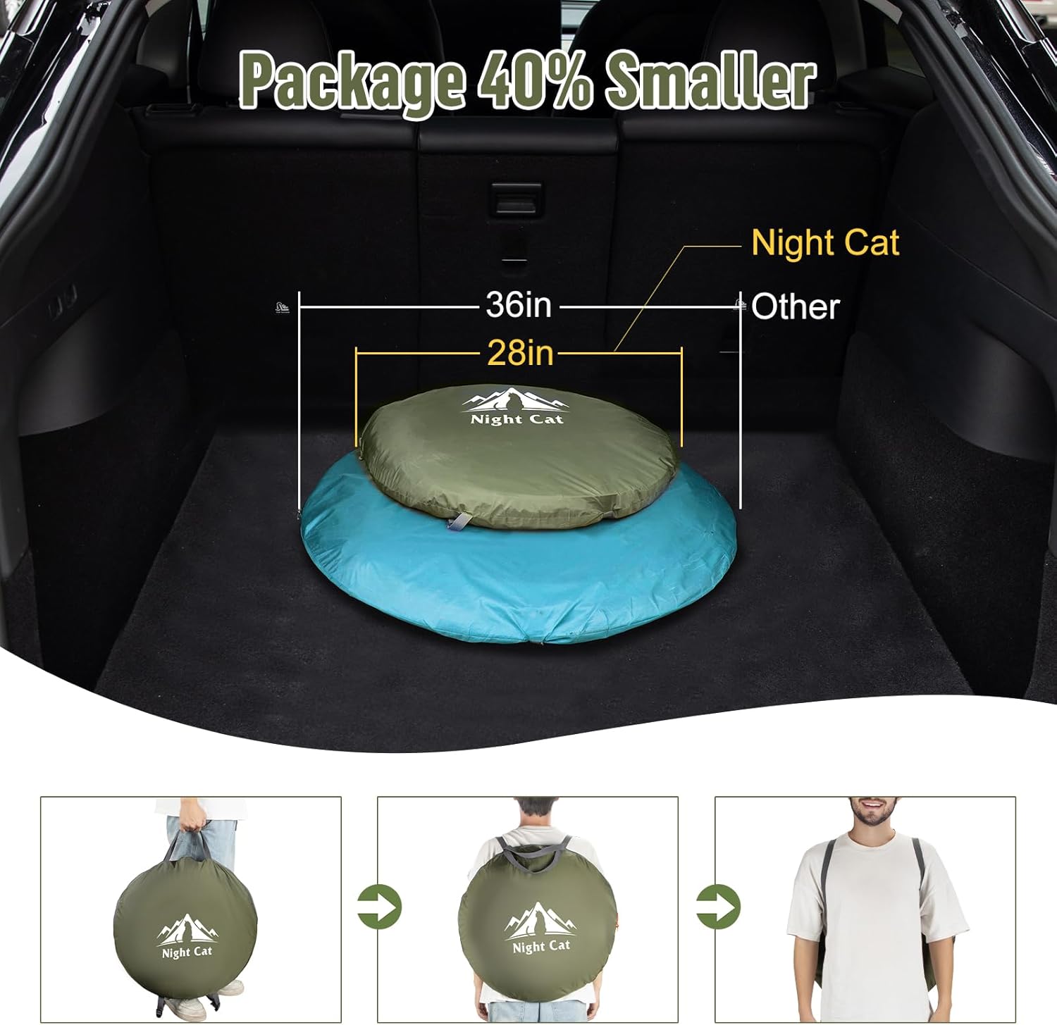 Night Cat Pop-up Camping Tent: 2 Person Tent Waterproof Instant Easy Setup Family Tent - Image 3