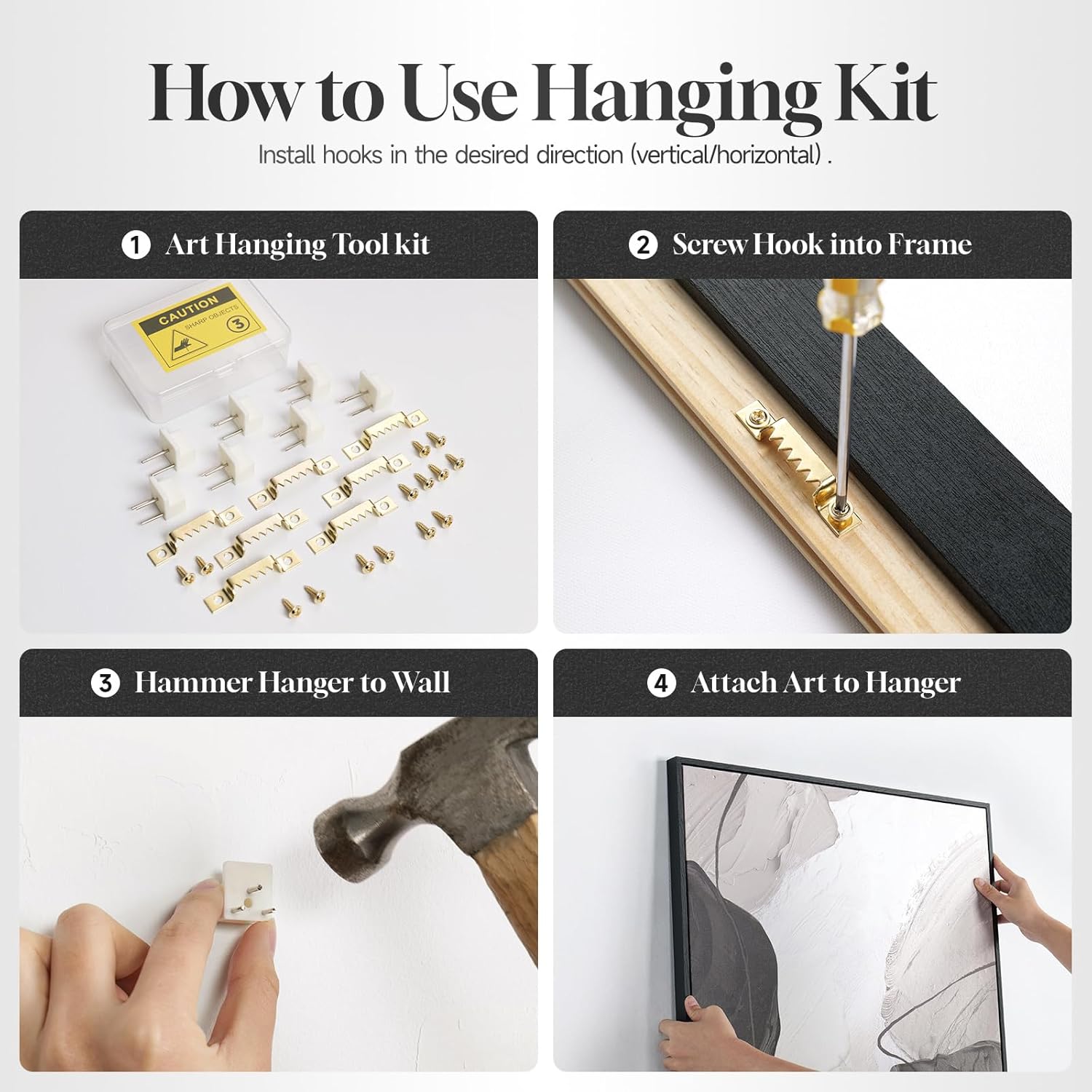 Large Framed Black and White Abstract Wall Art for Living Room, 3 Piece Big Canvas Prints Paintings Artwork for Walls, Modern Minimalist Black Gold Pictures for Hallway Office Wall Decor 24x36 Inch - Image 7