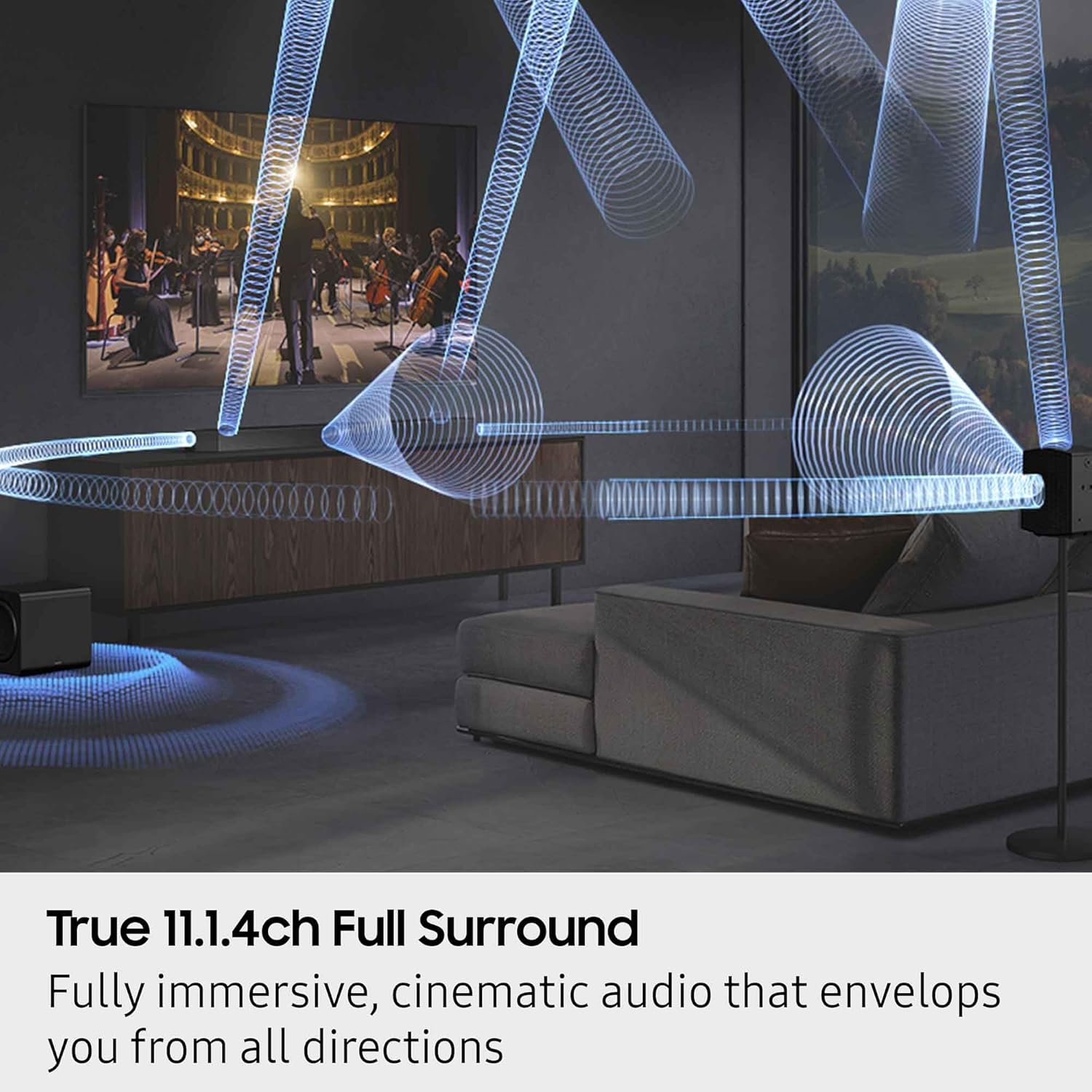 Samsung Q990F 11.1.4ch Q Series Subwoofer + Rear Speaker, Wireless Dolby Atmos, Q-Symphony, Game Mode Pro, Adaptive Sound (HW-Q990F, 2025) - Image 3