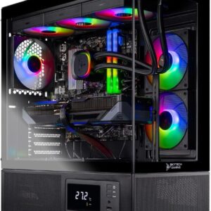 Skytech Gaming Azure 3 Plus Gaming PC, Intel i7 14700F 2.1GHz, NVIDIA RTX 5070 12GB, 2TB Gen4 NVMe SSD, 16GB DDR5 RAM 6000, 850W Gold ATX 3 PSU, 360 ARGB AIO, Wi-Fi, Win 11, Desktop