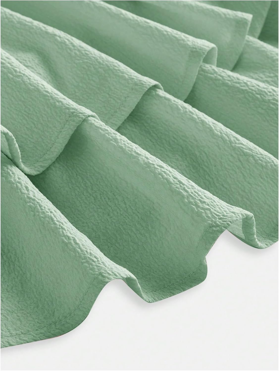 SHENHE Girl's Smocked Ruched A Line Swing Dress Layered Tie Shoulder Flowy Cami Short Dress - Image 4