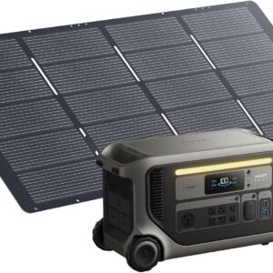 Anker SOLIX F3000 Portable Power Station and 400W Solar Panel, 3,072Wh, 6,000W Recharging, Solar Generator for Home Use, Expandable to 24kWh, For Outages, Camping, RVs, and Emergencies