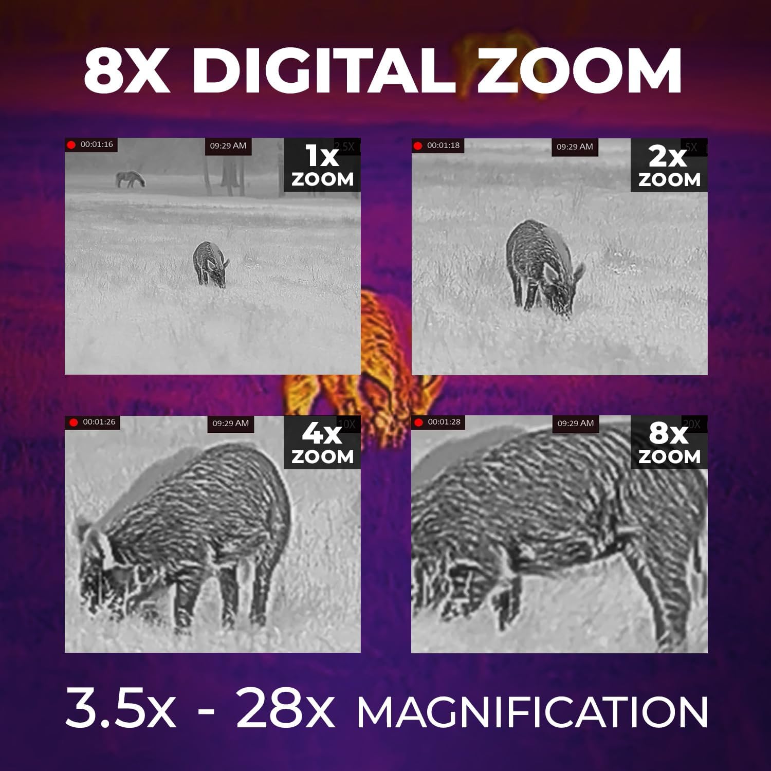 AGM Global Vision Rattler V2 Thermal Imaging Rifle Scope for Hunting. High Resolution Thermal Scope with High Sensitivity Thermal Optics IR Vision riflescope. Waterproof & Durable Design - Image 6
