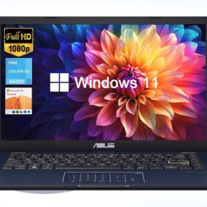 ASUS 14″ Laptop for Business & Student, 14″ FHD Display, Intel Celeron N4500, 1-Year of Microsoft 365, 4GB Memory, 64GB eMMC, NumberPad, Webcam, HDMI, Wi-Fi, Windows 11