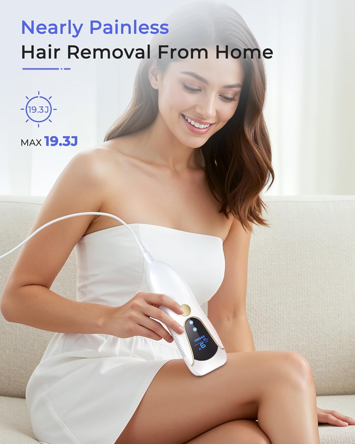 Laser Hair Removal for Women and Men, Air 15 Ice-cooling IPL Device Hair Removal for Nearly Painless & Long-Lasting Results From Home, 3 Modes & Auto Flashing for Fast Full Body Hair Removal - Image 8