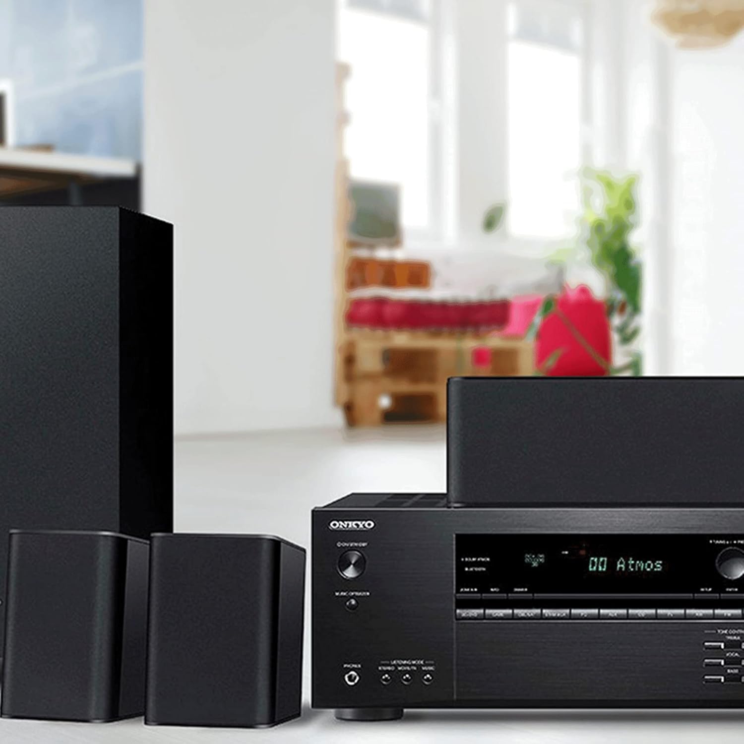 Onkyo HT-S3910 Home Audio Theater Receiver and Speaker Package, Front/Center Speaker, 4 Surround Speakers, Subwoofer and Receiver, 4K Ultra HD (2019 Model) - Image 6