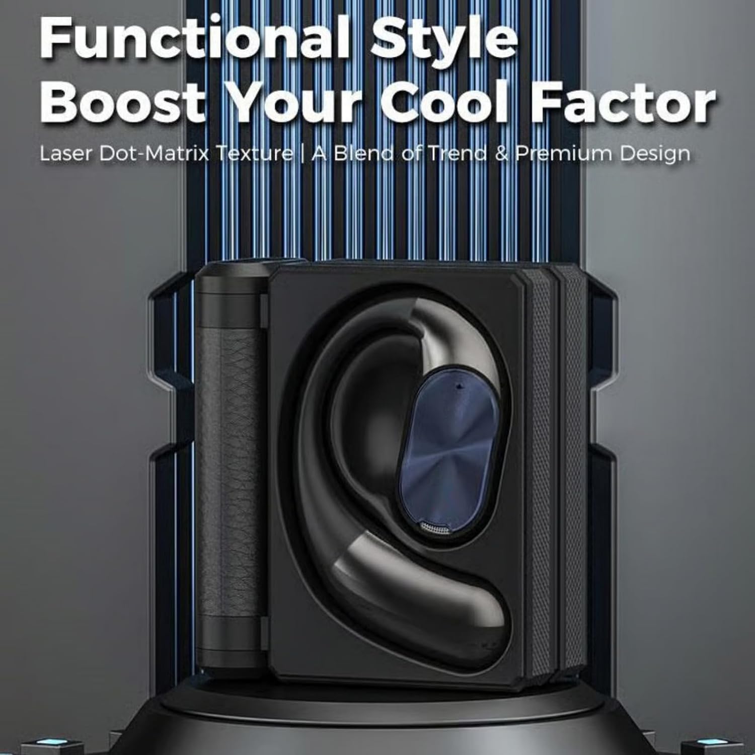 Ear Buds - Headphones Bluetooth with Dual-Fold Design, 2026 New Dual Fold Bt Earbuds, Open Ear Wireless, Noise Cancelling Sport Ear, with Ipx5 Waterproof & Sweatproof (Black) - Image 2