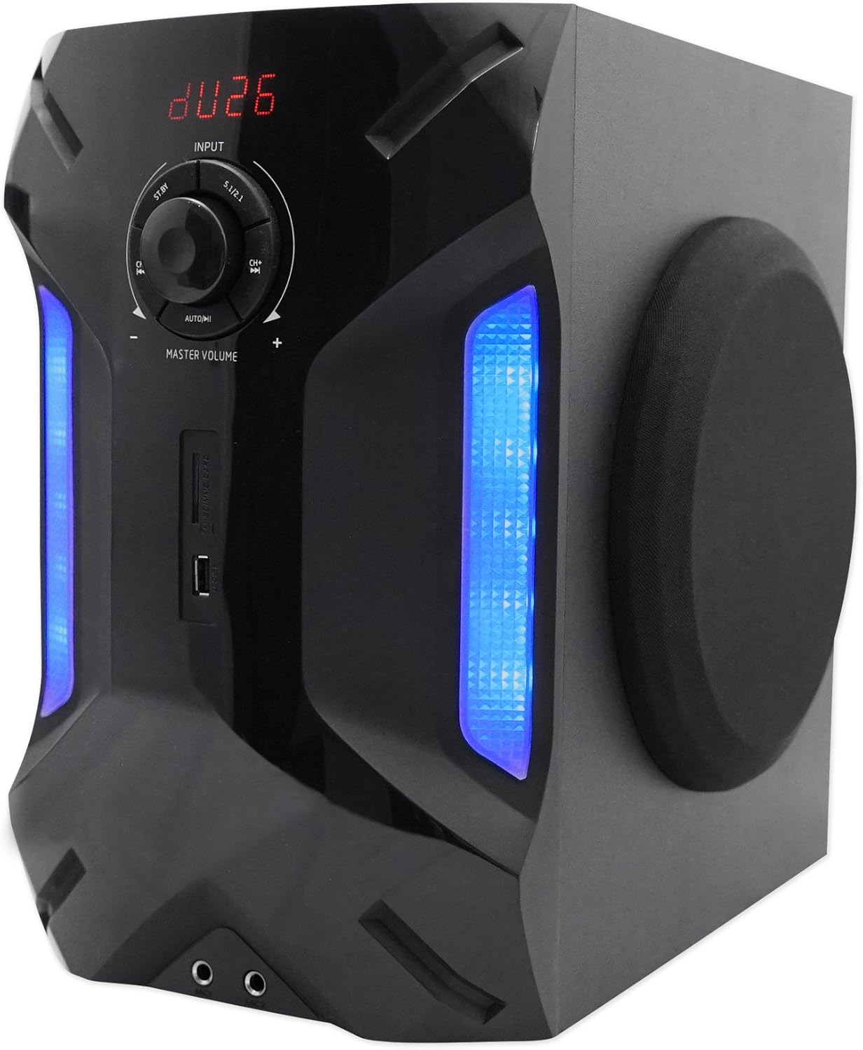 Rockville HTS56 1000W 5.1 Channel Home Theater System, Bluetooth, USB, 8" Subwoofer, LED Light Effects, Remote Control, Optical Input, for Movies, Music & Karaoke - Image 6