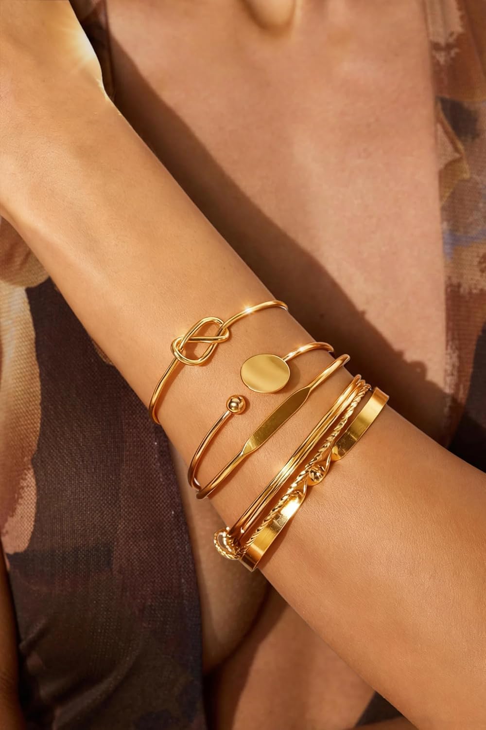 17 MILE 78 Pieces Gold Jewelry Set for Women, 9 Necklace, 24 Bracelet, 22 Earrings, 23 Knuckle Rings Gold Plated Jewerly set for Women Gift - Image 6