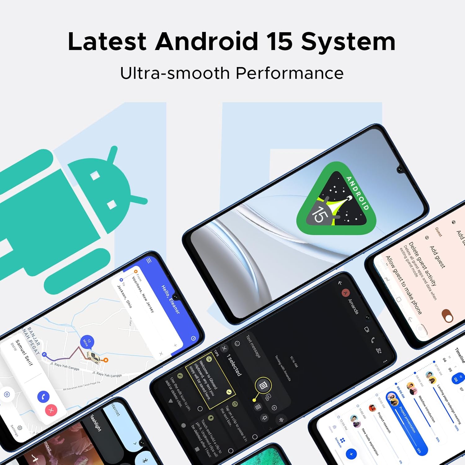 DOOGEE Note 59 5G Unlocked Cell Phone,Android 15 Phone,32GB+128GB/2TB Expand Android Phone with 6.75"HD+120Hz,5G Dual SIM Smartphone,6250mAh Battery,16MP+8MP,Octa Core/Widevine L1/ GPS/NFC/Face Unlock - Image 3