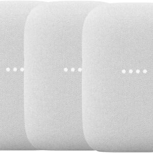 Google Nest Audio (3-Pack) Smart Speakers – Multi-Room Wireless Home Speaker Bundle with Bluetooth, Wi-Fi, Assistant, Stereo Sound, Voice Control & Smart Home Integration