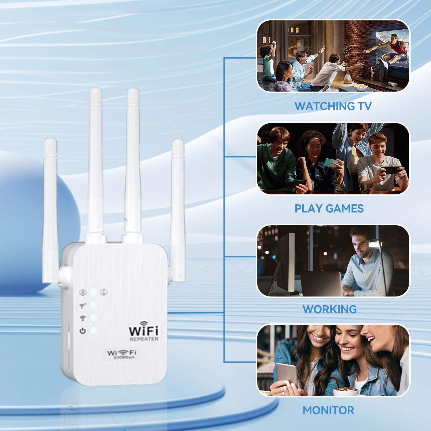 WiFi Extender,WiFi Extender Signal Booster for for Home & Outdoor,Device Servers Covers Up to 6000 Sq. ft and 35 Devices,Internet Booster, - Image 7